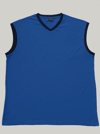 Tričko bez rukávu, středně modrá - tmavě modrá