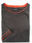 tričko LA POLO, dvoubarevnéM1, tmavě šedá-oranžová