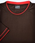 tričko LA POLO, dvoubarevnéM1, tmavě hnědá-červená