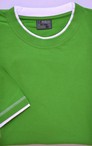 tričko LA POLO dvoubarevné M1 zelená - bílá